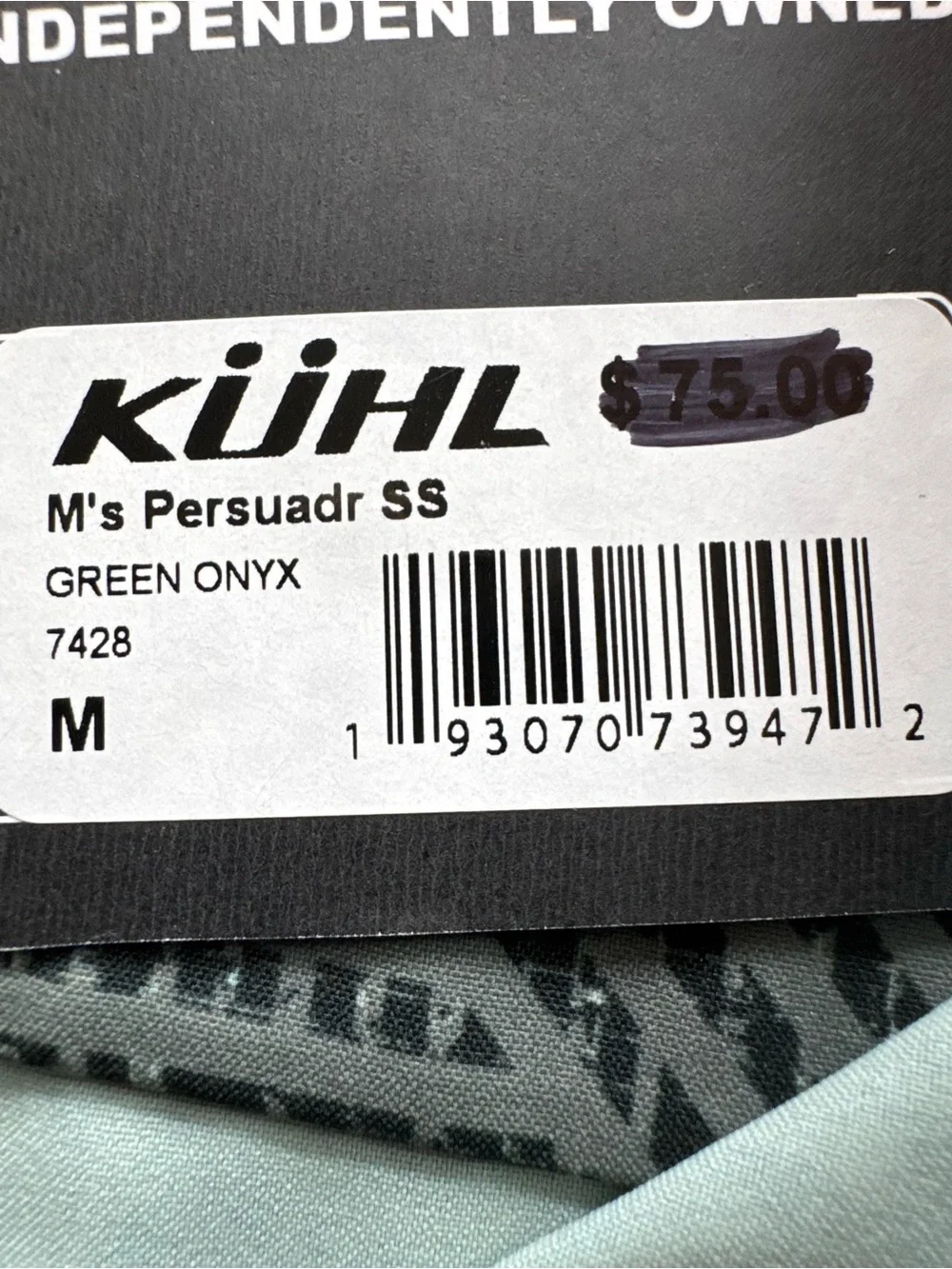 NWT KUHL Persuadr Short Sleeve shirt Green Onyx M - Picture 5 of 6
